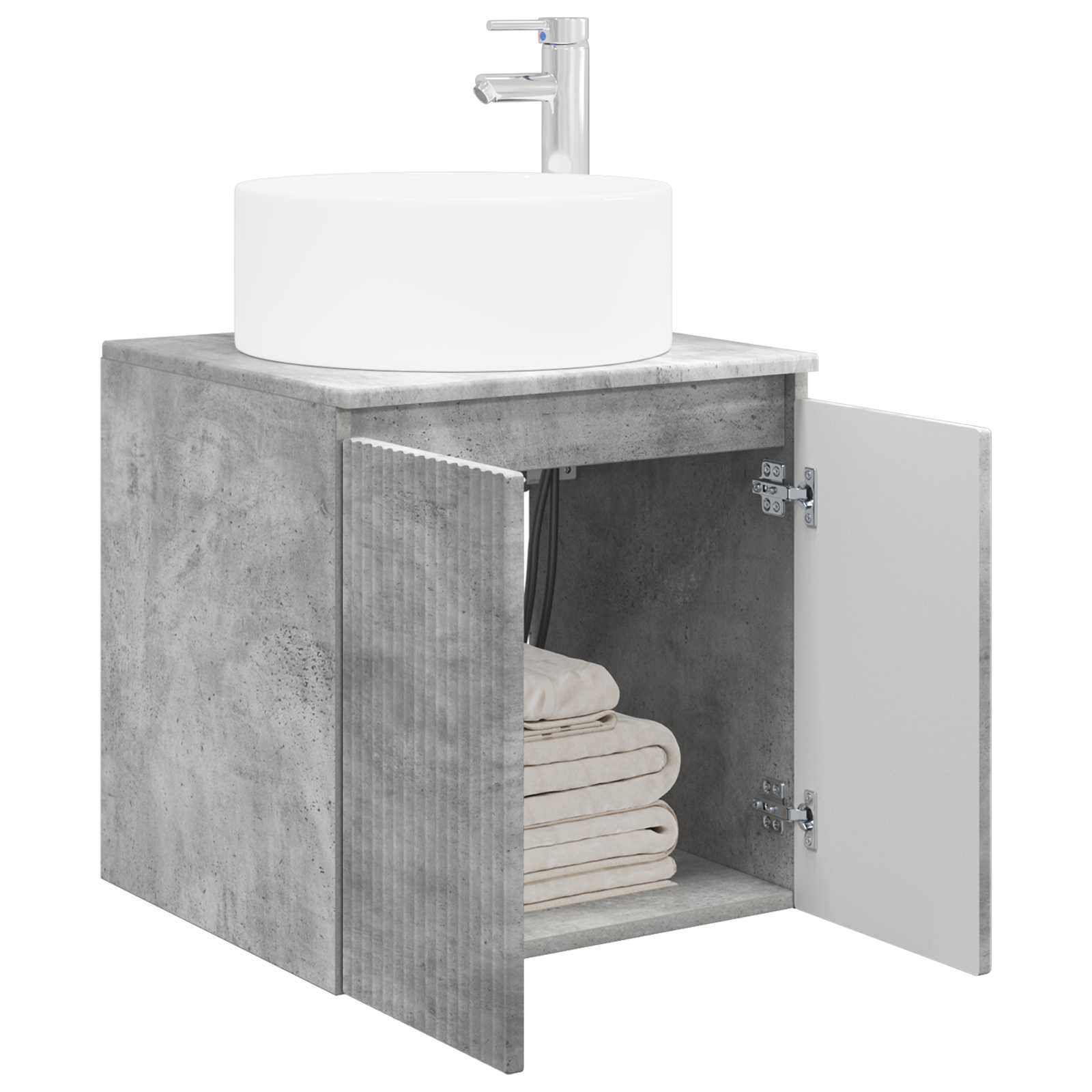 Mobile lavabo da parete Grigio Cemento 49,5 x 44,5 x 65,5 cm | homemem39