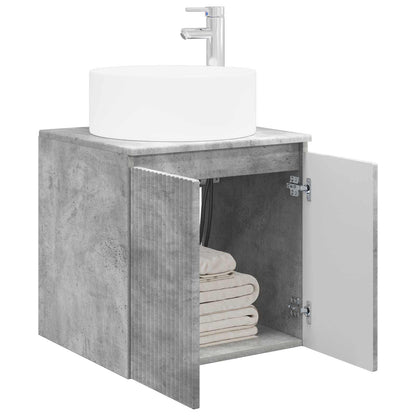 Mobile lavabo da parete Grigio Cemento 49,5 x 44,5 x 65,5 cm | homemem39