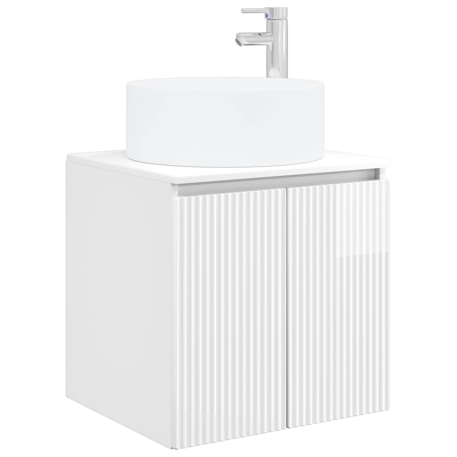 Mobile lavabo da parete Bianco Lucido 49,5 x 44,5 x 65,5 cm | homemem39
