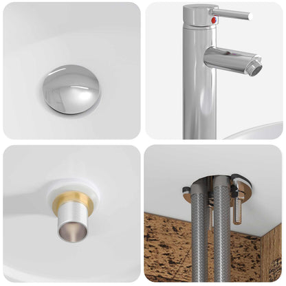 Mobile lavabo da parete Legno antico 49,5 x 44,5 x 65,5 cm