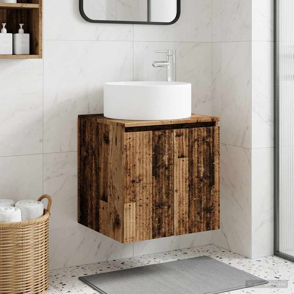 Mobile lavabo da parete Legno antico 49,5 x 44,5 x 65,5 cm | homemem39