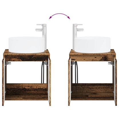 Mobile lavabo da parete Legno antico 49,5 x 44,5 x 65,5 cm | homemem39