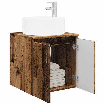 Mobile lavabo da parete Legno antico 49,5 x 44,5 x 65,5 cm | homemem39