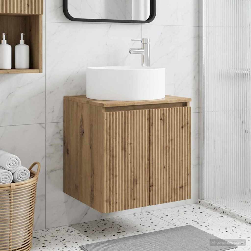 Mobile lavabo da parete Rovere Artigianale | homemem39