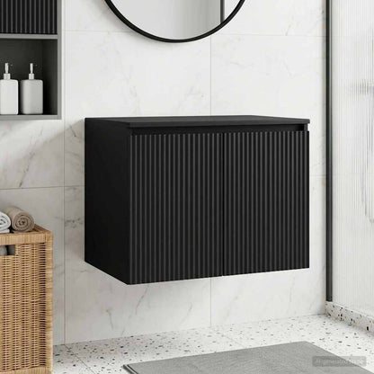 Mobiletto da Bagno a Muro Nero 62,5 x 44,5 x 50 cm | homemem39