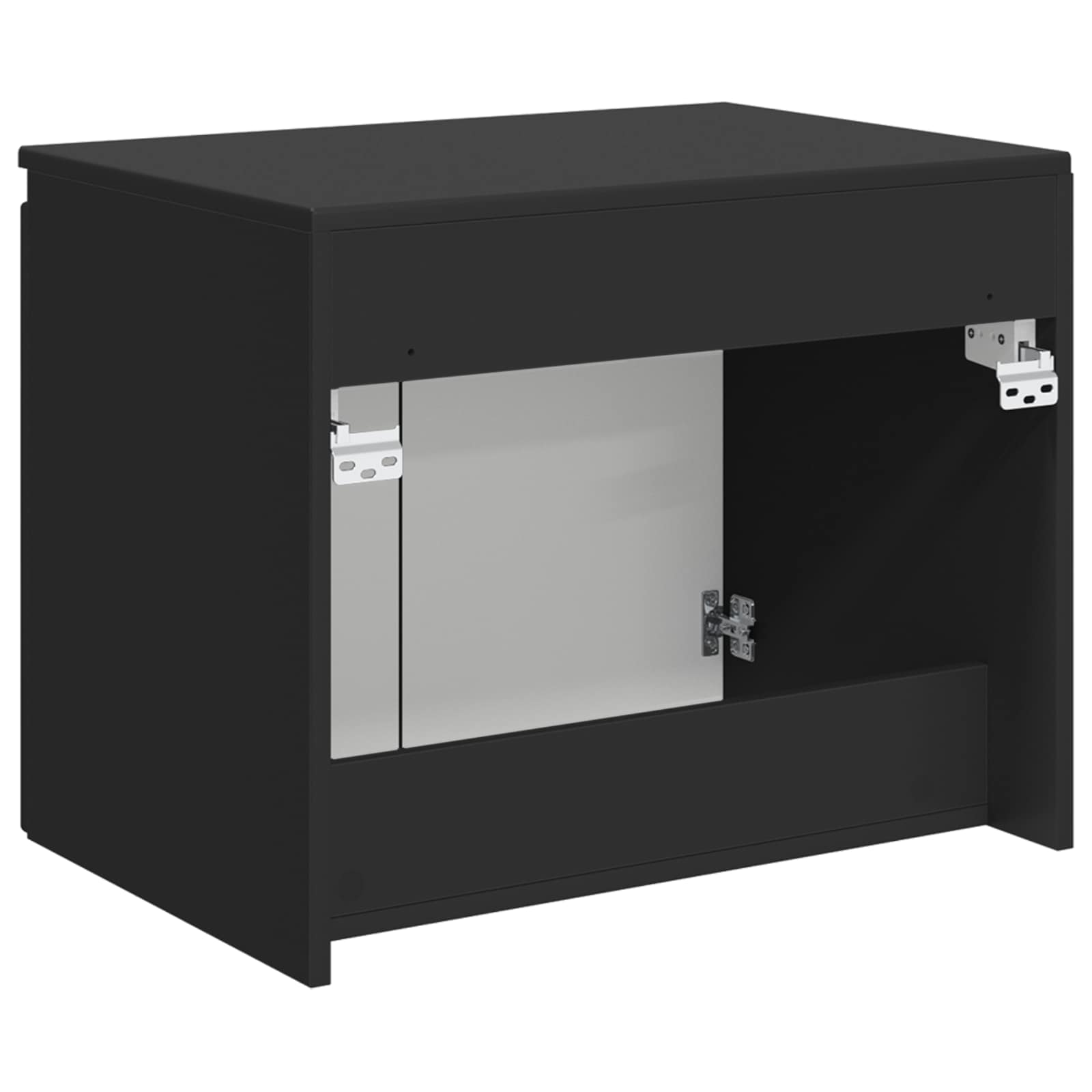 Mobiletto da Bagno a Muro Nero 62,5 x 44,5 x 50 cm | homemem39