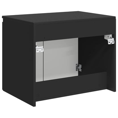 Mobiletto da Bagno a Muro Nero 62,5 x 44,5 x 50 cm | homemem39