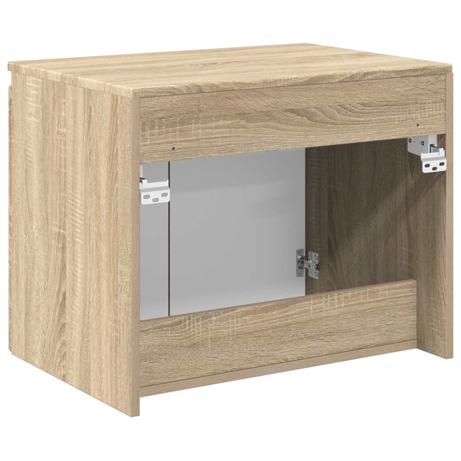 Mobiletto da Bagno a Muro Rovere Sonoma 62,5 x 44,5 x 50 cm | homemem39