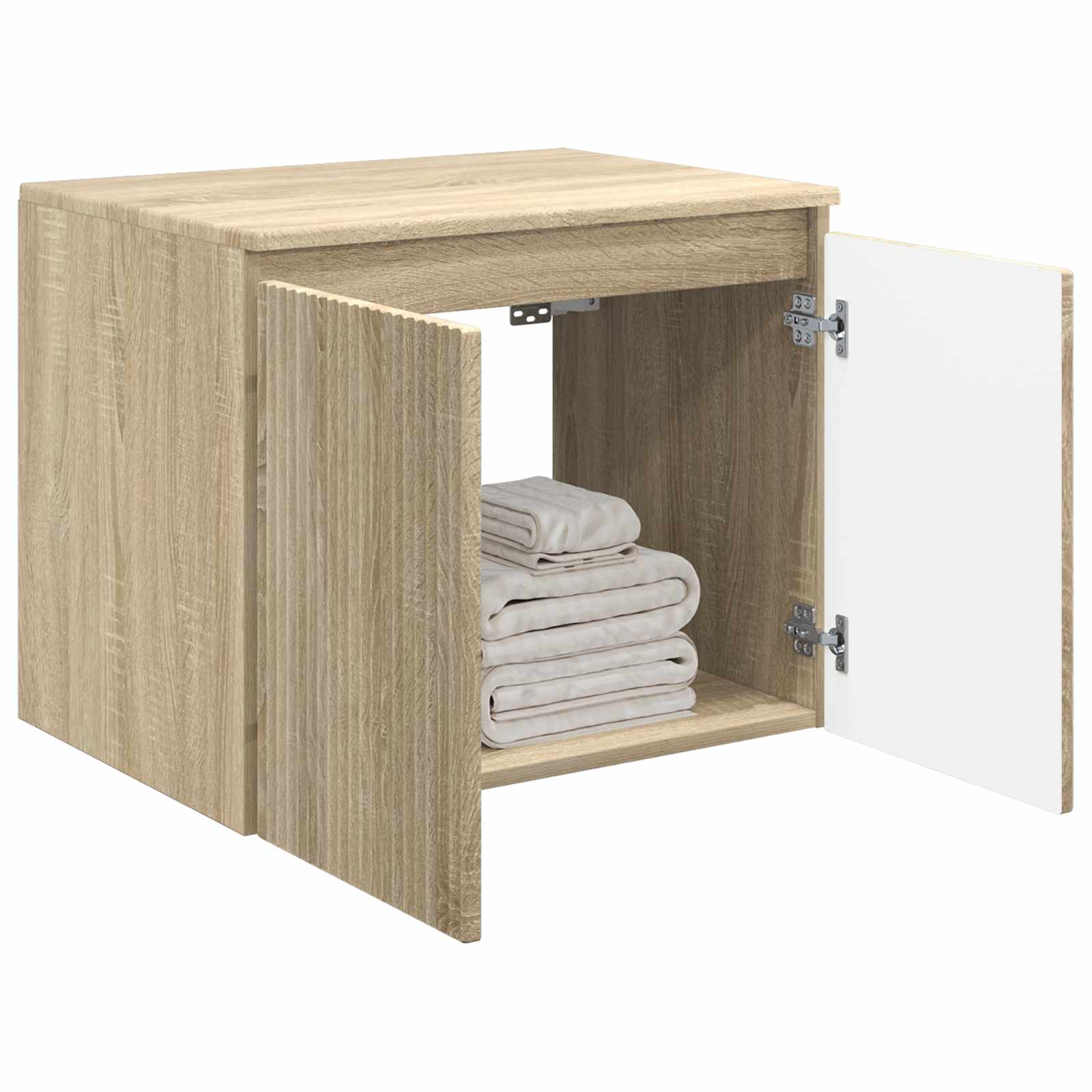 Mobiletto da Bagno a Muro Rovere Sonoma 62,5 x 44,5 x 50 cm | homemem39