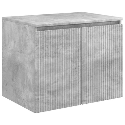 Mobiletto da Bagno a Muro Grigio Cemento 62,5 x 44,5 x 50 cm | homemem39