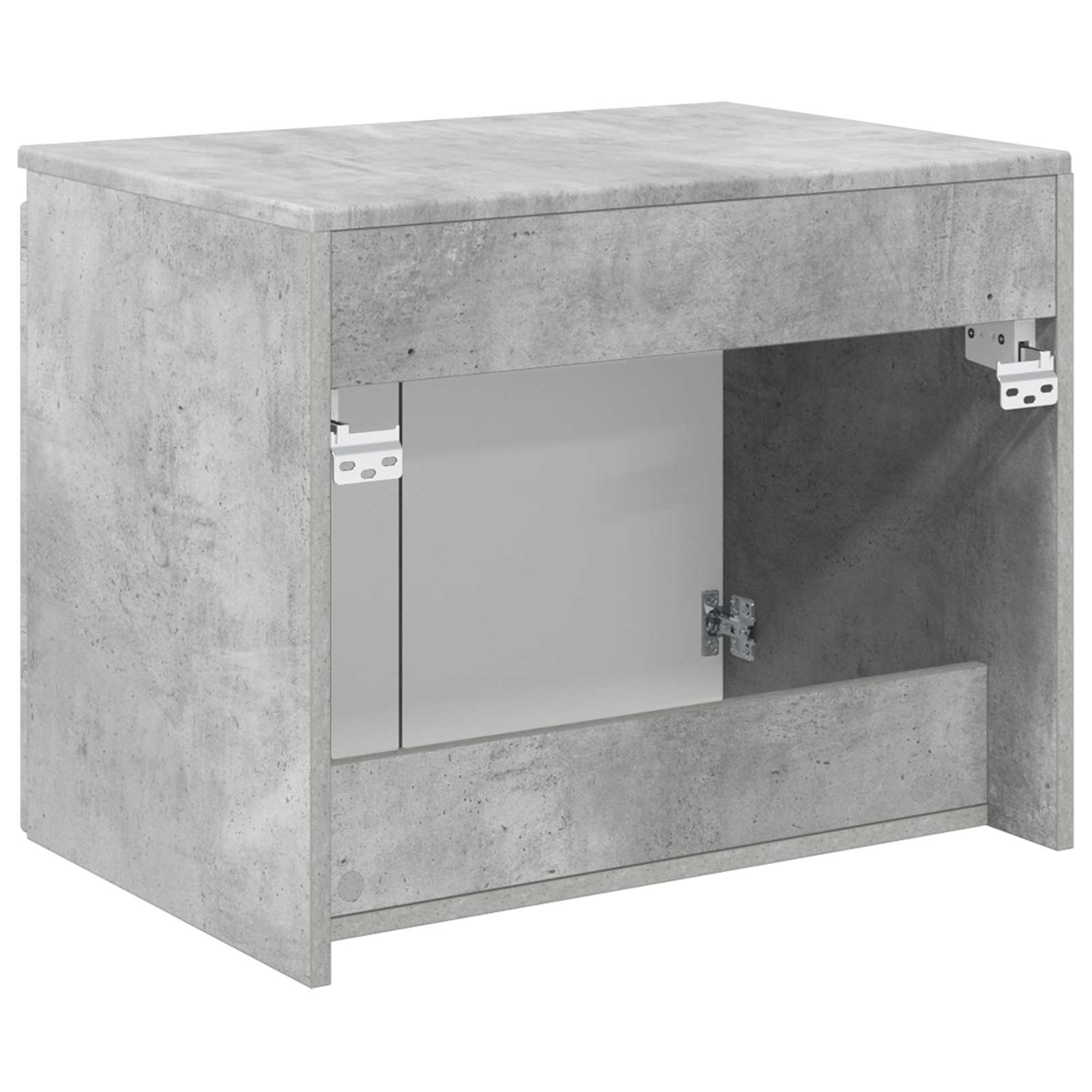 Mobiletto da Bagno a Muro Grigio Cemento 62,5 x 44,5 x 50 cm | homemem39