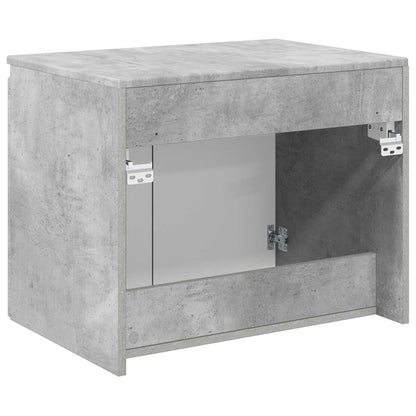 Mobiletto da Bagno a Muro Grigio Cemento 62,5 x 44,5 x 50 cm | homemem39