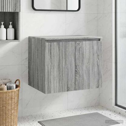 Mobiletto da Bagno a Muro Sonoma grigio 62,5 x 44,5 x 50 cm | homemem39