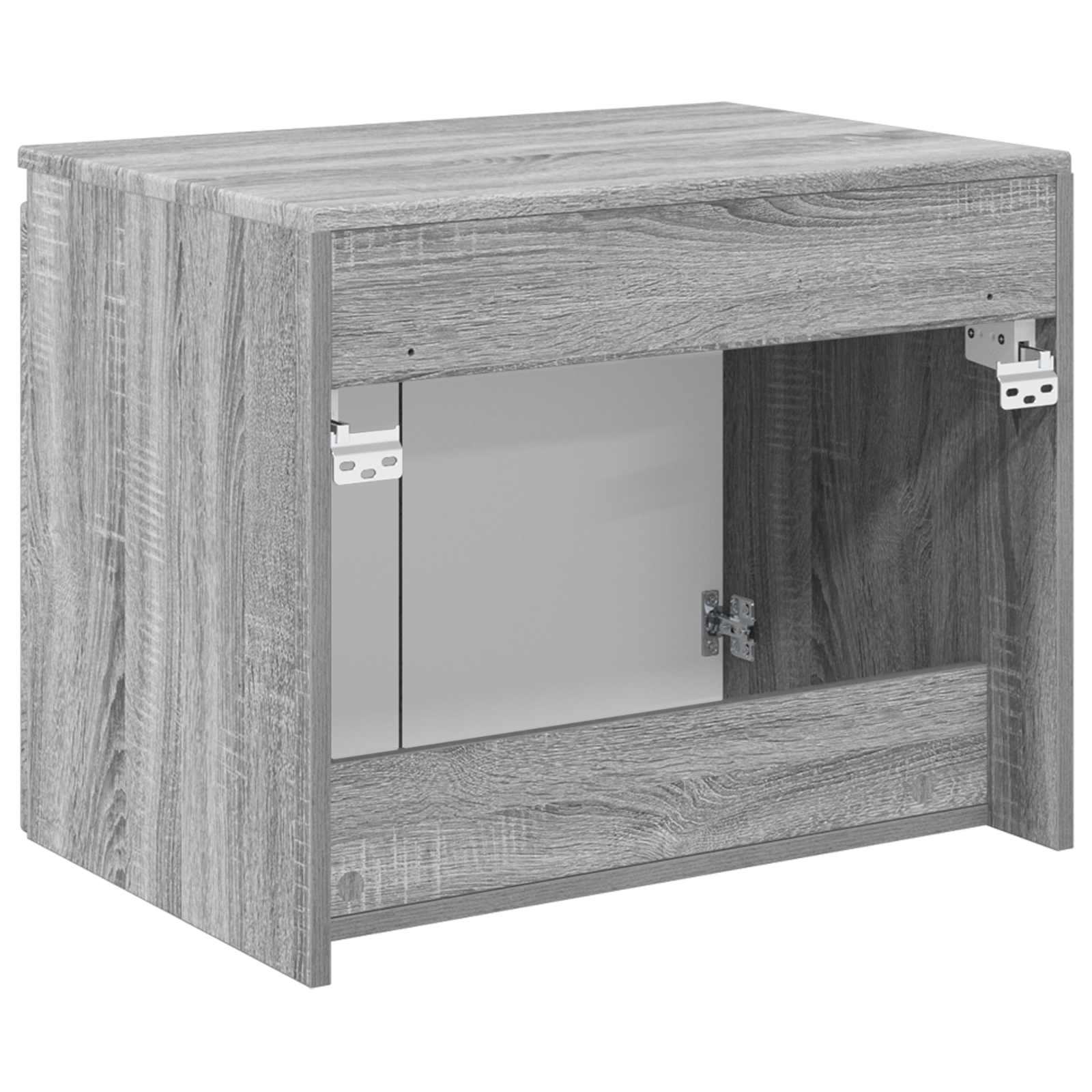 Mobiletto da Bagno a Muro Sonoma grigio 62,5 x 44,5 x 50 cm | homemem39