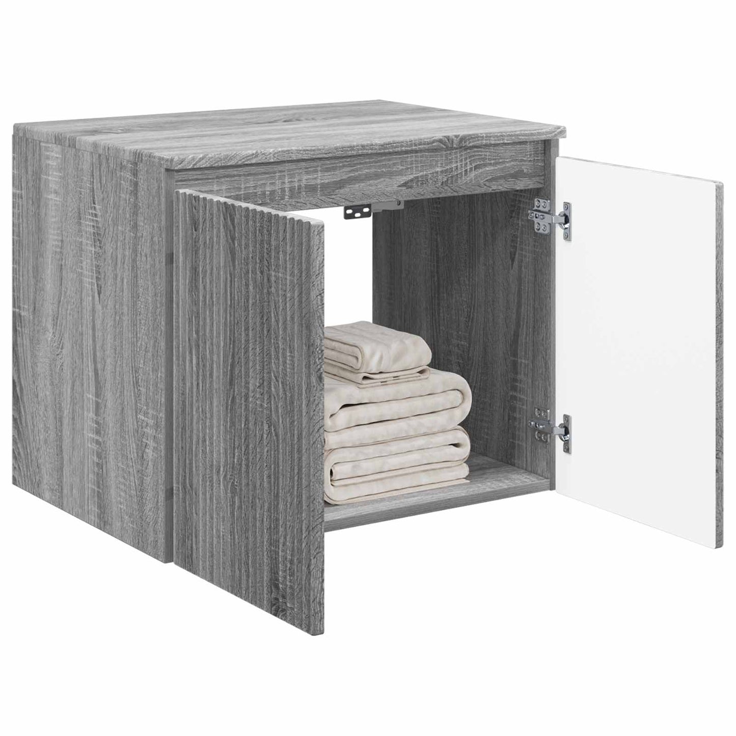Mobiletto da Bagno a Muro Sonoma grigio 62,5 x 44,5 x 50 cm | homemem39