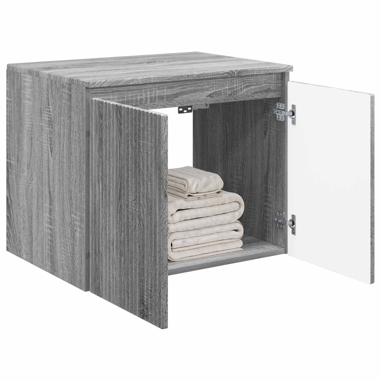 Mobiletto da Bagno a Muro Sonoma grigio 62,5 x 44,5 x 50 cm | homemem39