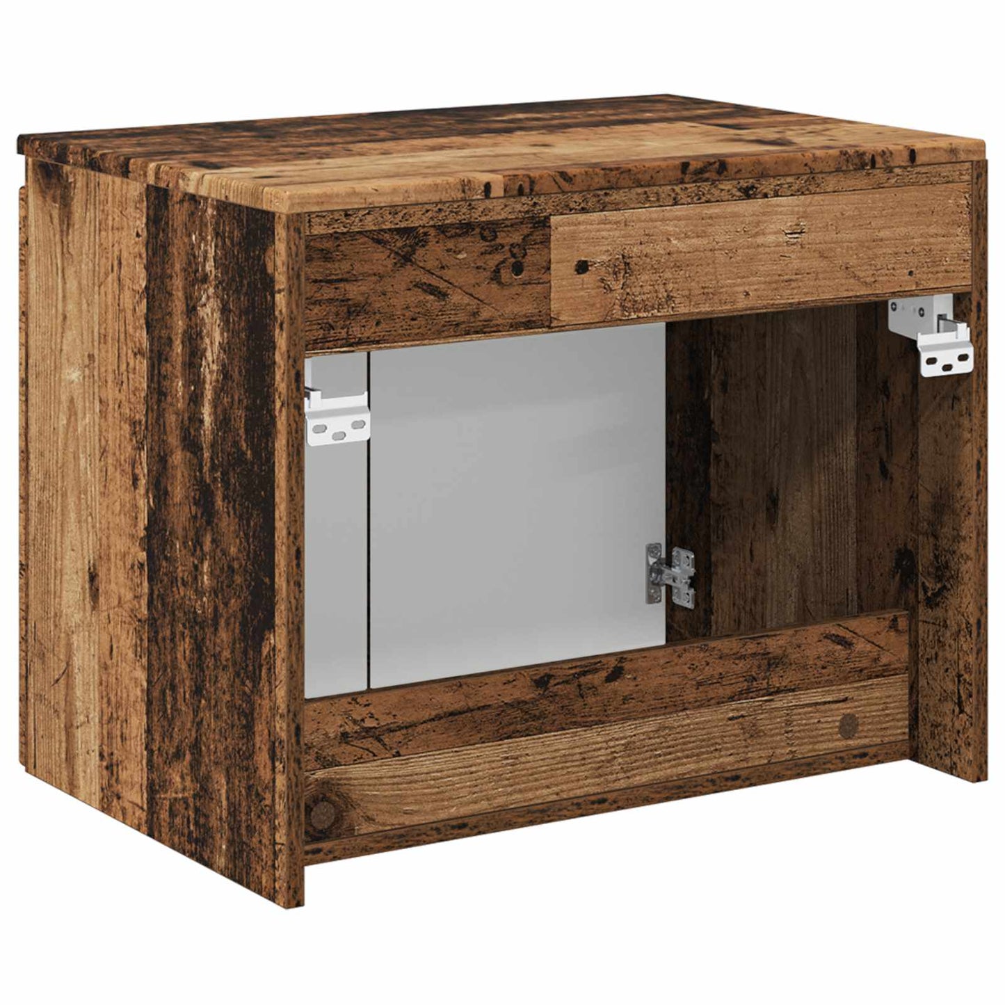 Mobiletto da Bagno a Muro Legno antico 62,5 x 44,5 x 50 cm | homemem39