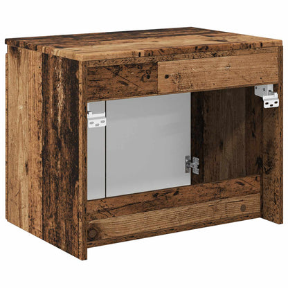 Mobiletto da Bagno a Muro Legno antico 62,5 x 44,5 x 50 cm | homemem39