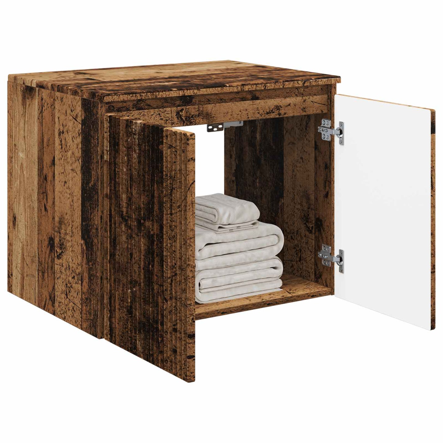 Mobiletto da Bagno a Muro Legno antico 62,5 x 44,5 x 50 cm | homemem39