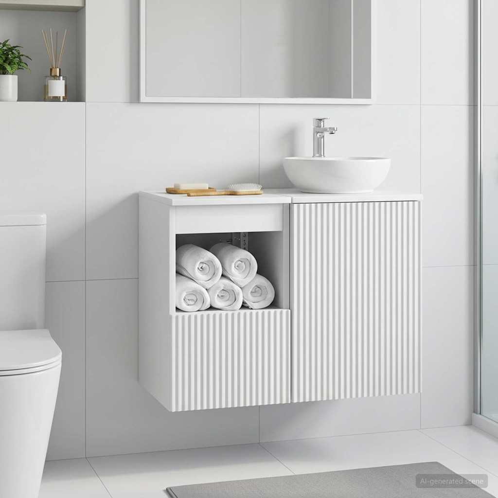 Mobile da Bagno Bianco 30 x 35 x 50 cm Legno ingegnerizzato | homemem39