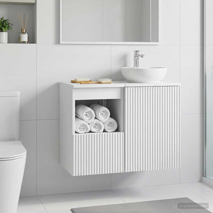 Mobile da Bagno Bianco 30 x 35 x 50 cm Legno ingegnerizzato | homemem39