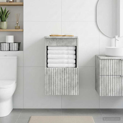 Mobile da Bagno Grigio Cemento 30 x 35 x 50 cm | homemem39