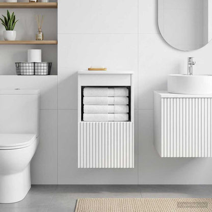 Mobile da Bagno Bianco Lucido 30 x 35 x 50 cm | homemem39