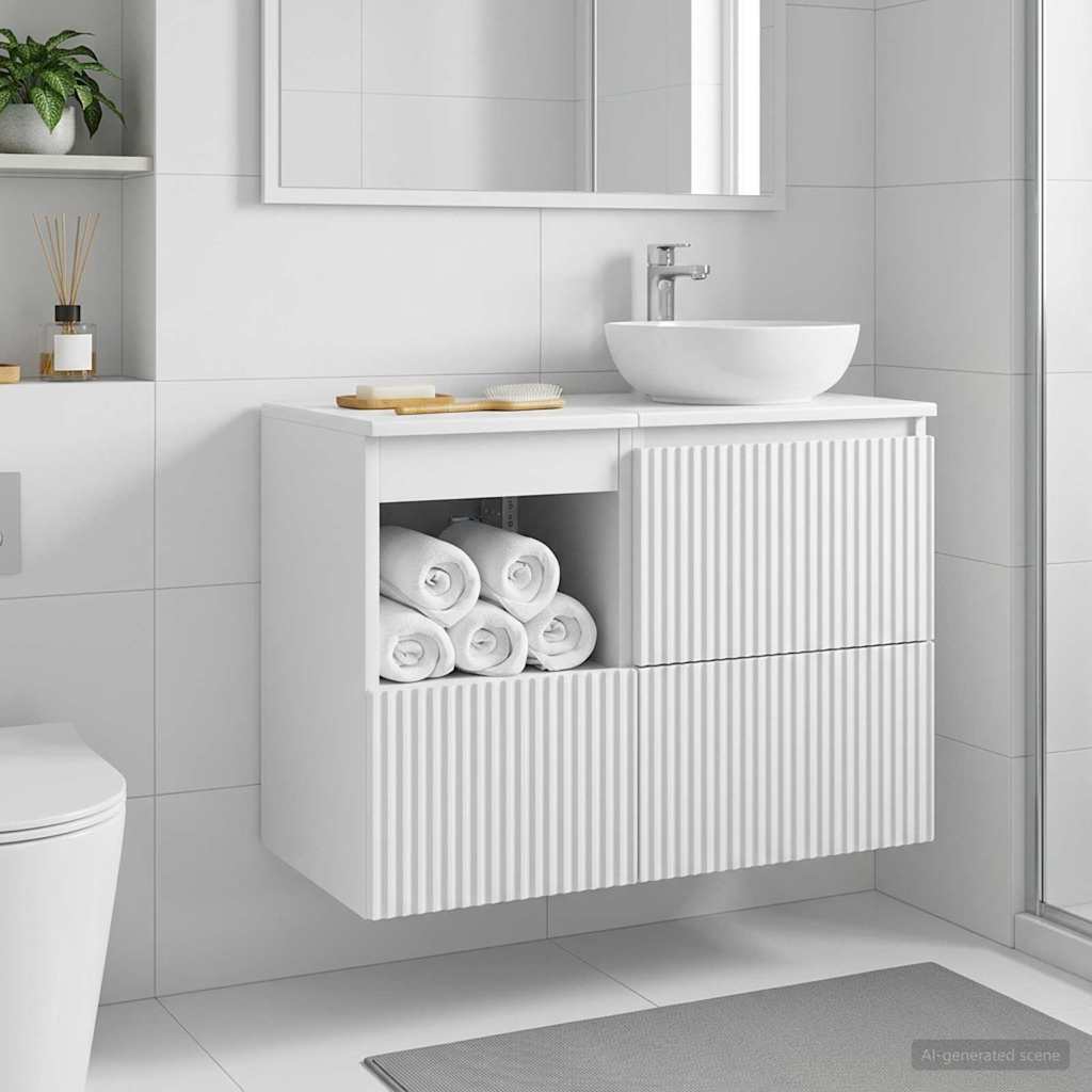 Mobile da Bagno Bianco 30 x 41 x 50 cm Legno ingegnerizzato