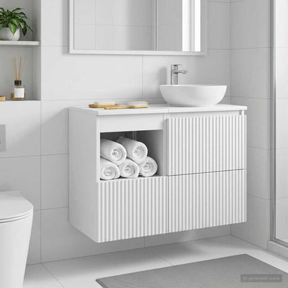 Mobile da Bagno Bianco 30 x 41 x 50 cm Legno ingegnerizzato