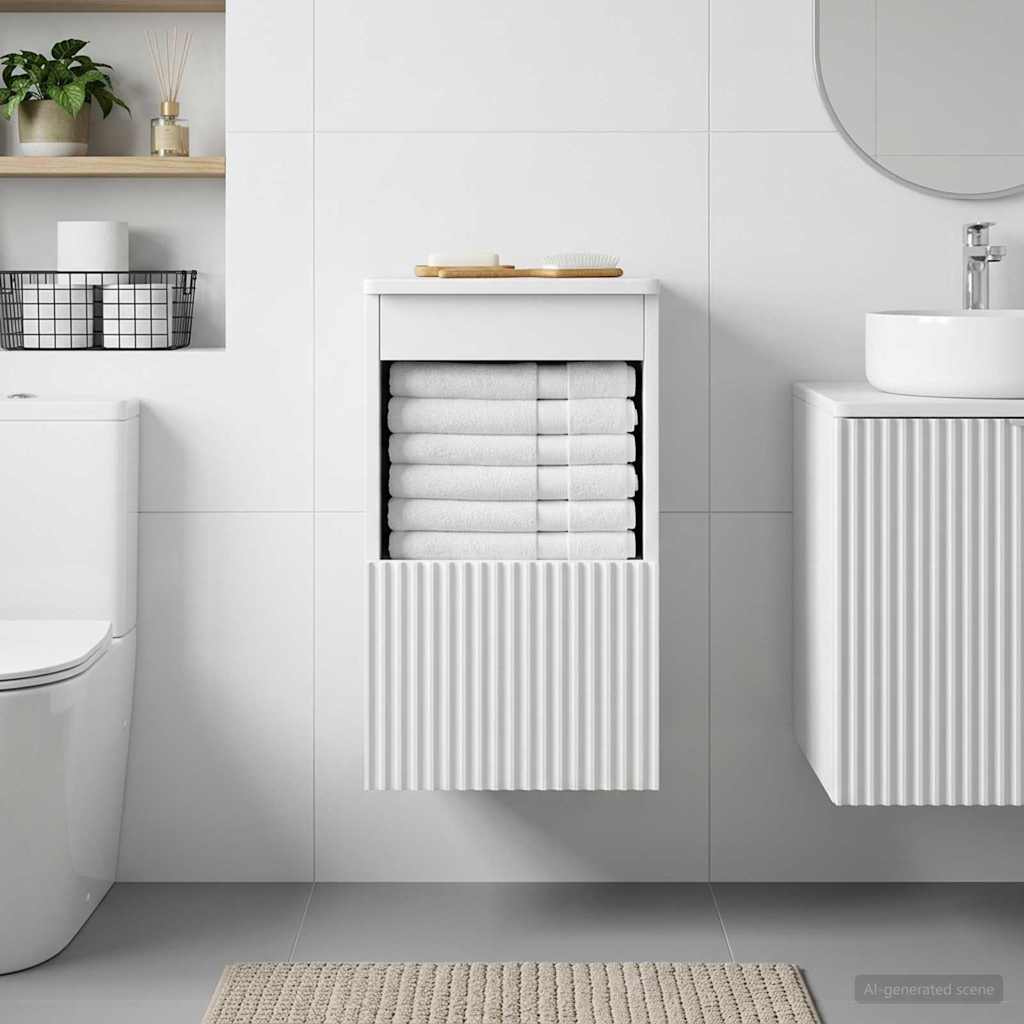 Mobile da Bagno Bianco 30 x 41 x 50 cm Legno ingegnerizzato | homemem39