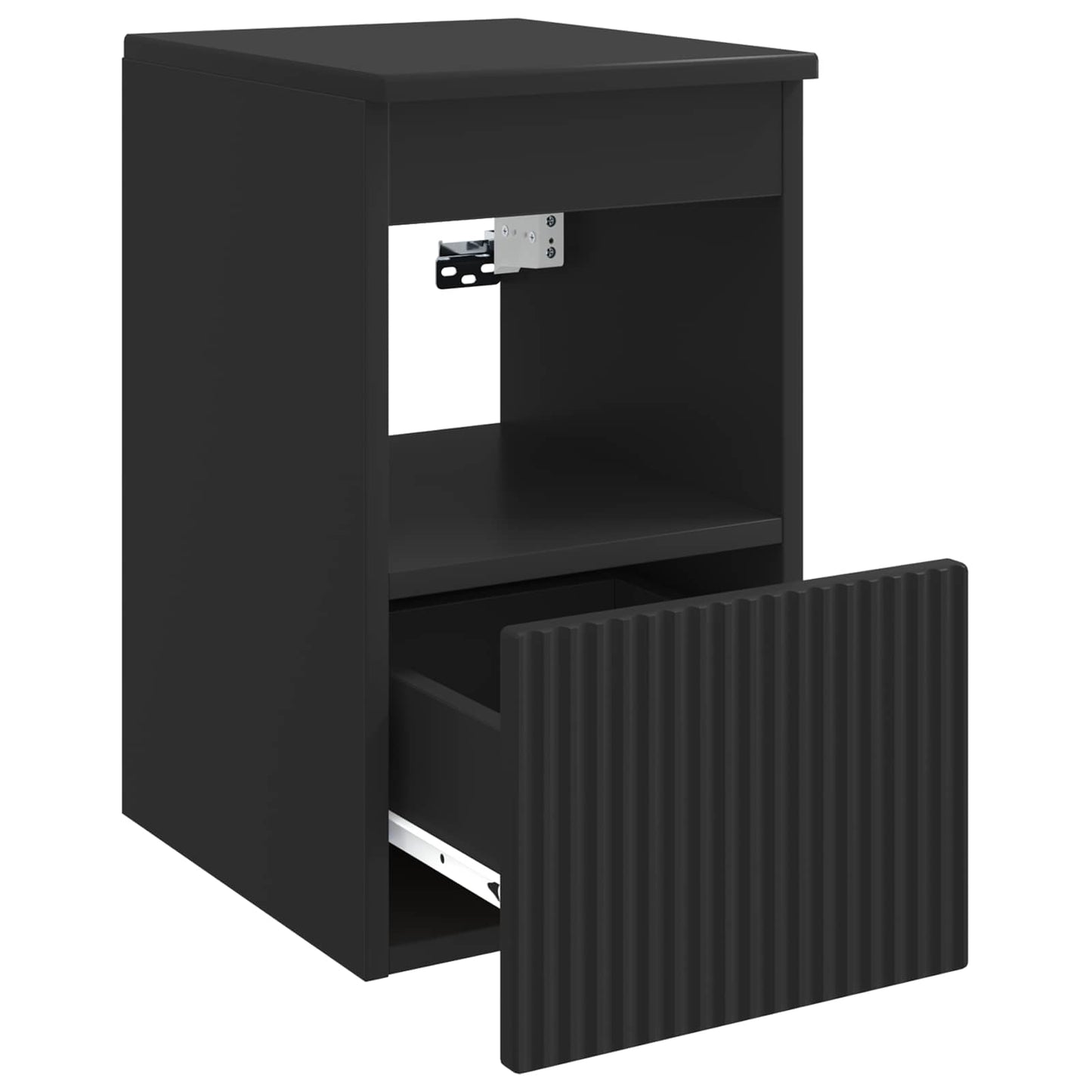 Mobile da Bagno Nero 30 x 41 x 50 cm Legno ingegnerizzato