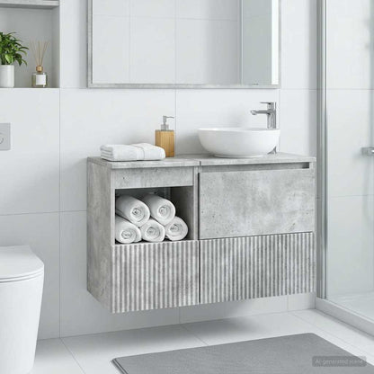 Mobile da Bagno Grigio Cemento 30 x 41 x 50 cm | homemem39