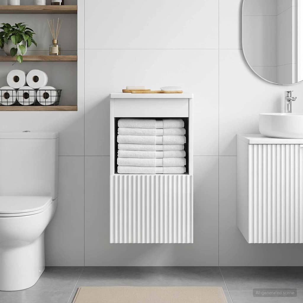 Mobile da Bagno Bianco Lucido 30 x 41 x 50 cm | homemem39