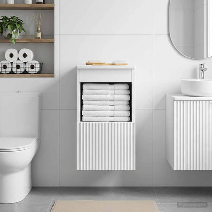 Mobile da Bagno Bianco Lucido 30 x 41 x 50 cm | homemem39