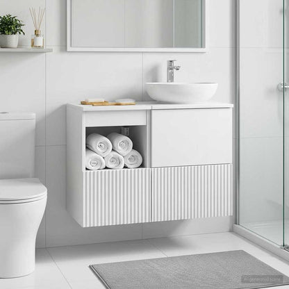 Mobile da Bagno Bianco Lucido 30 x 41 x 50 cm | homemem39