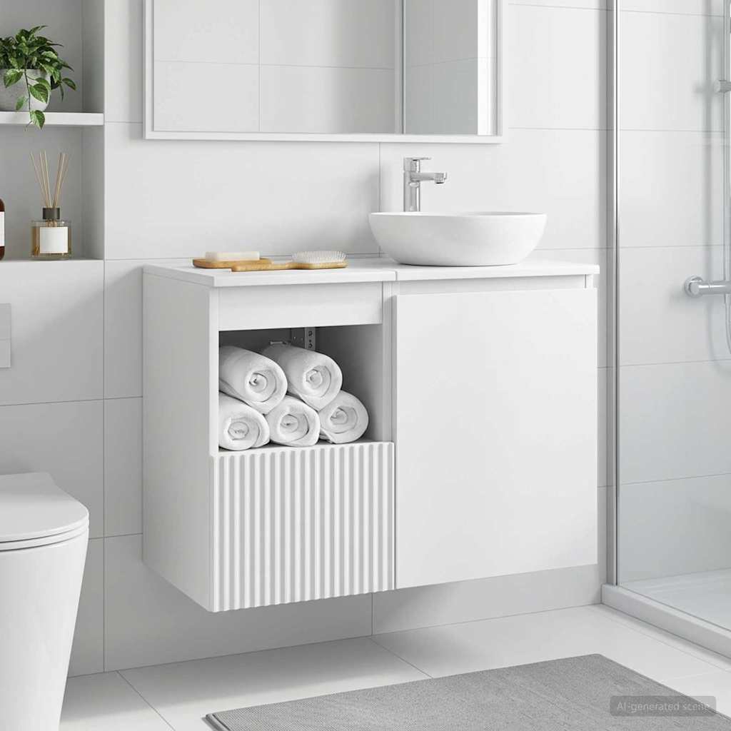 Mobile da Bagno Bianco 30 x 44,5 x 50 cm Legno ingegnerizzato | homemem39
