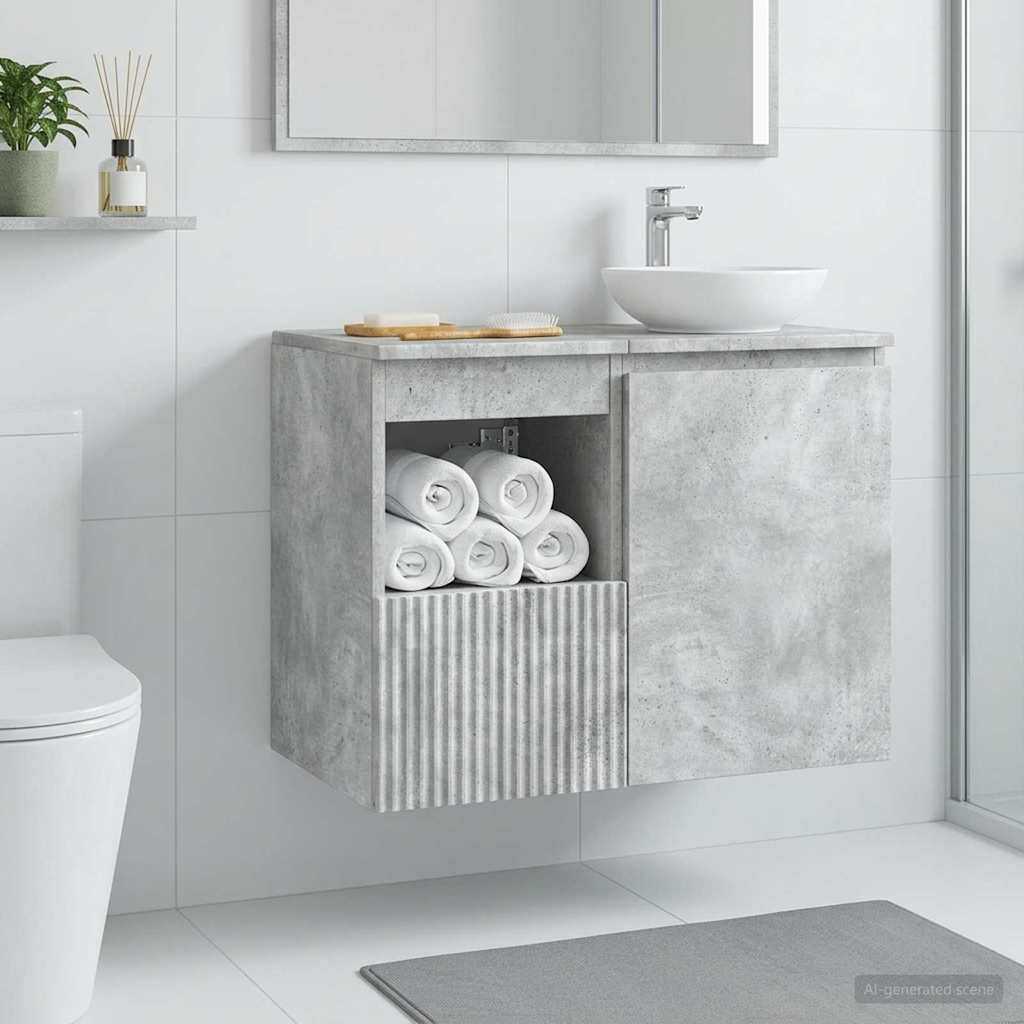 Mobile da Bagno Grigio Cemento 30 x 44,5 x 50 cm | homemem39