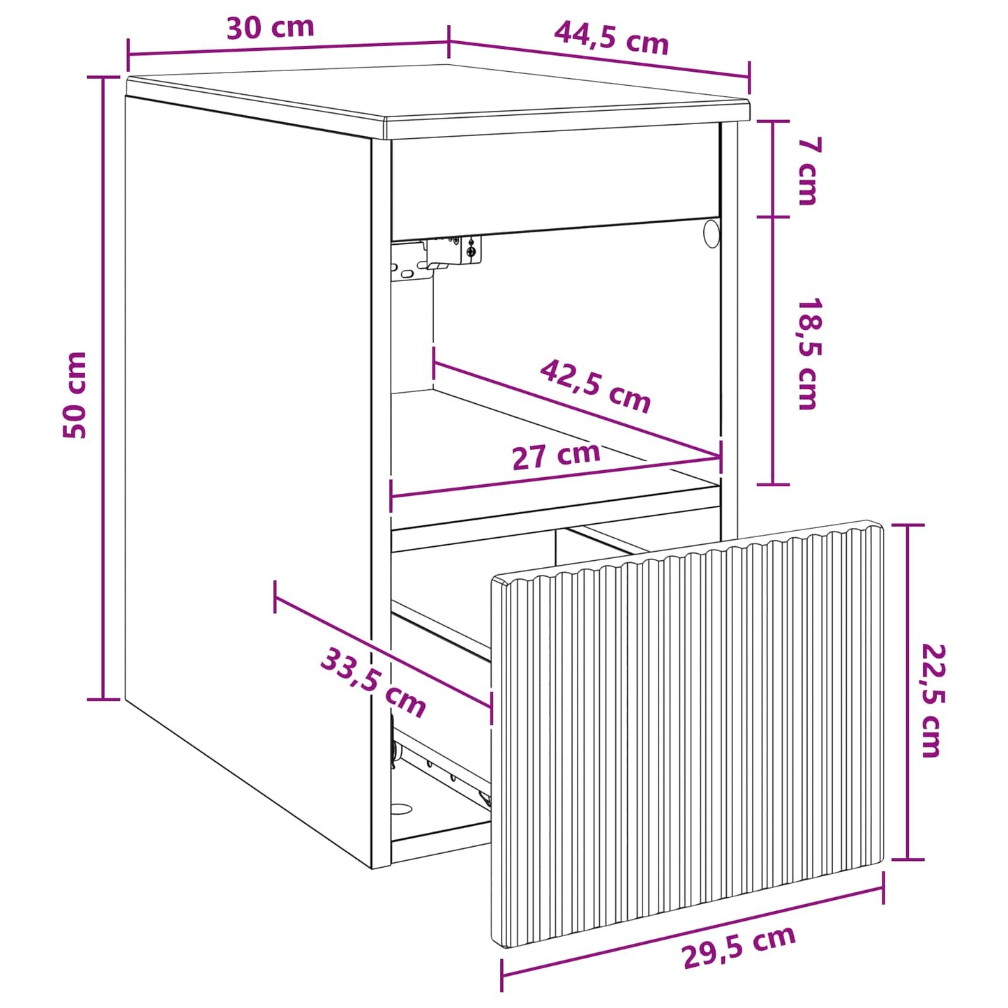 Mobile da Bagno Grigio Cemento 30 x 44,5 x 50 cm | homemem39