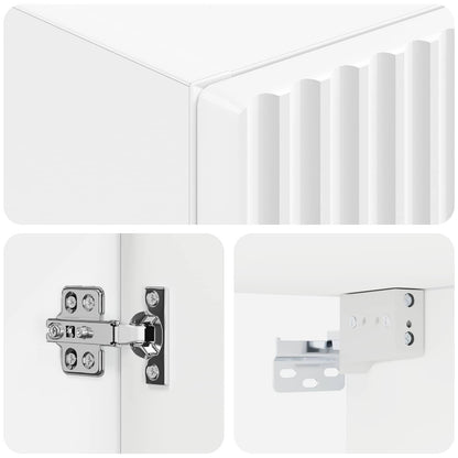 Mobiletto da Bagno a Muro Bianco 33 x 34,5 x 160 cm | homemem39