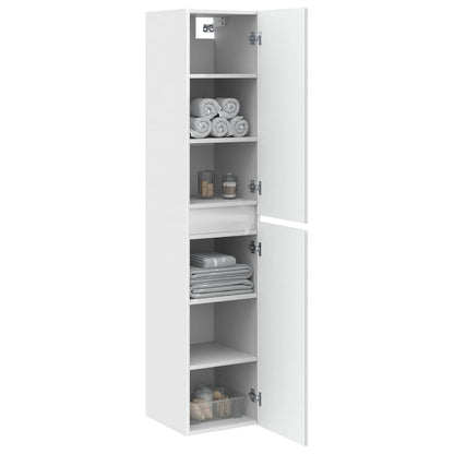 Mobiletto da Bagno a Muro Bianco 33 x 34,5 x 160 cm | homemem39