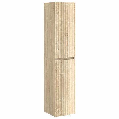 Mobiletto da Bagno a Muro Rovere Sonoma 33 x 34,5 x 160 cm | homemem39