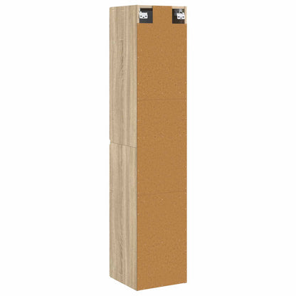 Mobiletto da Bagno a Muro Rovere Sonoma 33 x 34,5 x 160 cm | homemem39