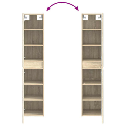 Mobiletto da Bagno a Muro Rovere Sonoma 33 x 34,5 x 160 cm | homemem39