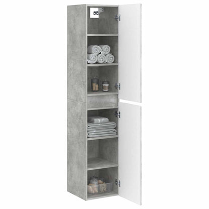 Mobiletto da Bagno a Muro Grigio Cemento 33 x 34,5 x 160 cm | homemem39