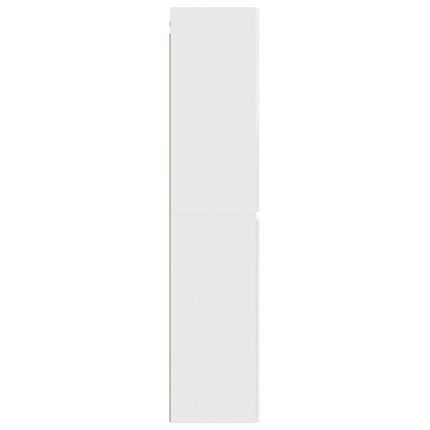 Mobiletto da Bagno a Muro Bianco Lucido 33 x 34,5 x 160 cm | homemem39