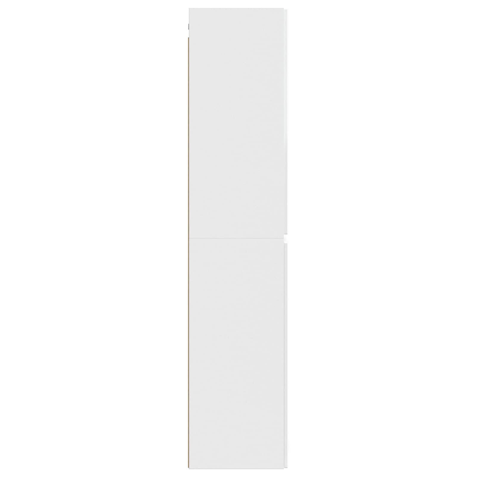 Mobiletto da Bagno a Muro Bianco Lucido 33 x 34,5 x 160 cm | homemem39