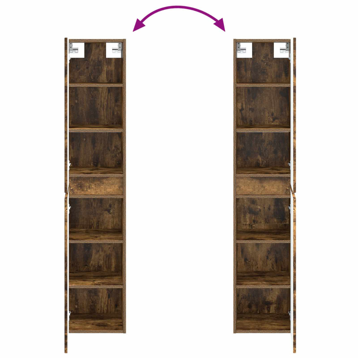 Mobiletto da Bagno a Muro Rovere Fumo 33 x 34,5 x 160 cm | homemem39