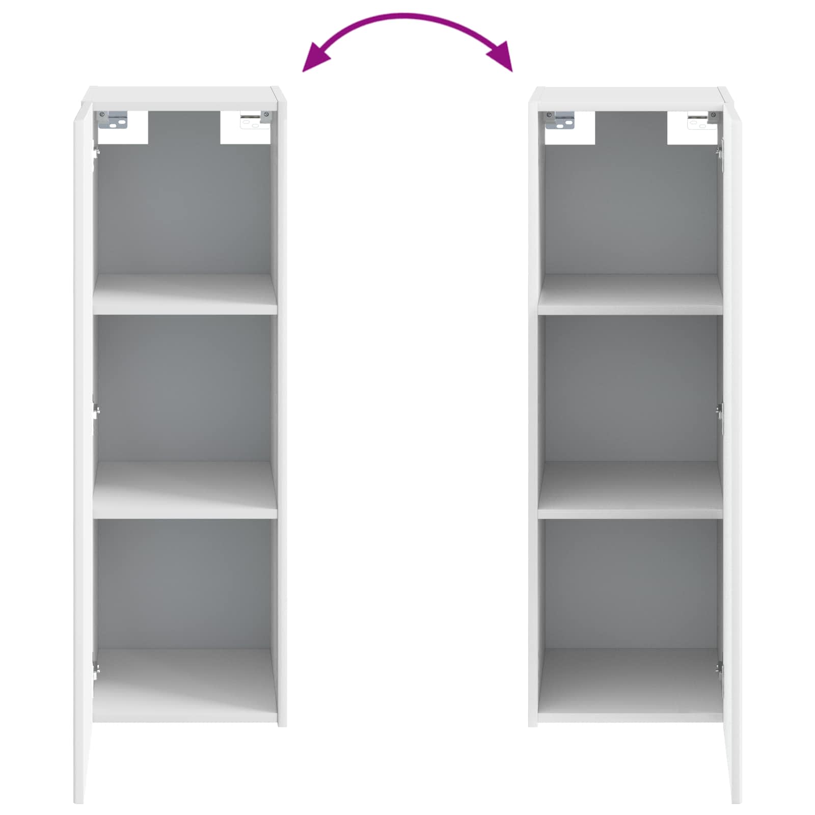Mobiletto da Bagno a Muro Bianco 33 x 34,5 x 100 cm | homemem39