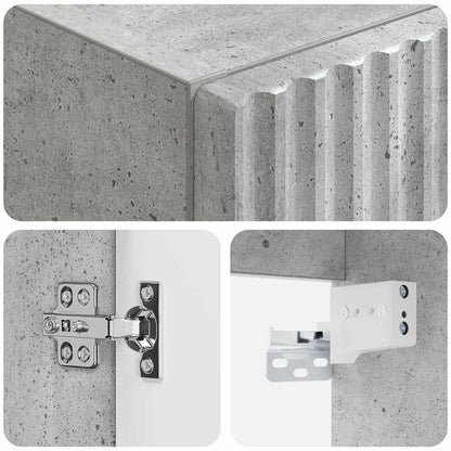 Mobiletto da Bagno a Muro Grigio Cemento 33 x 34,5 x 100 cm | homemem39
