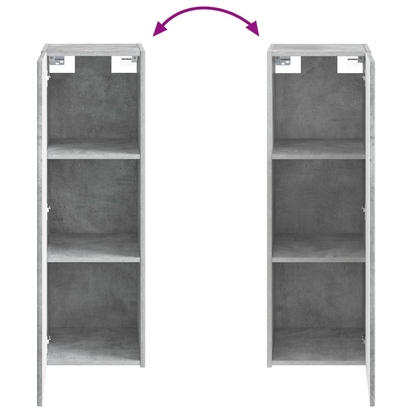 Mobiletto da Bagno a Muro Grigio Cemento 33 x 34,5 x 100 cm | homemem39